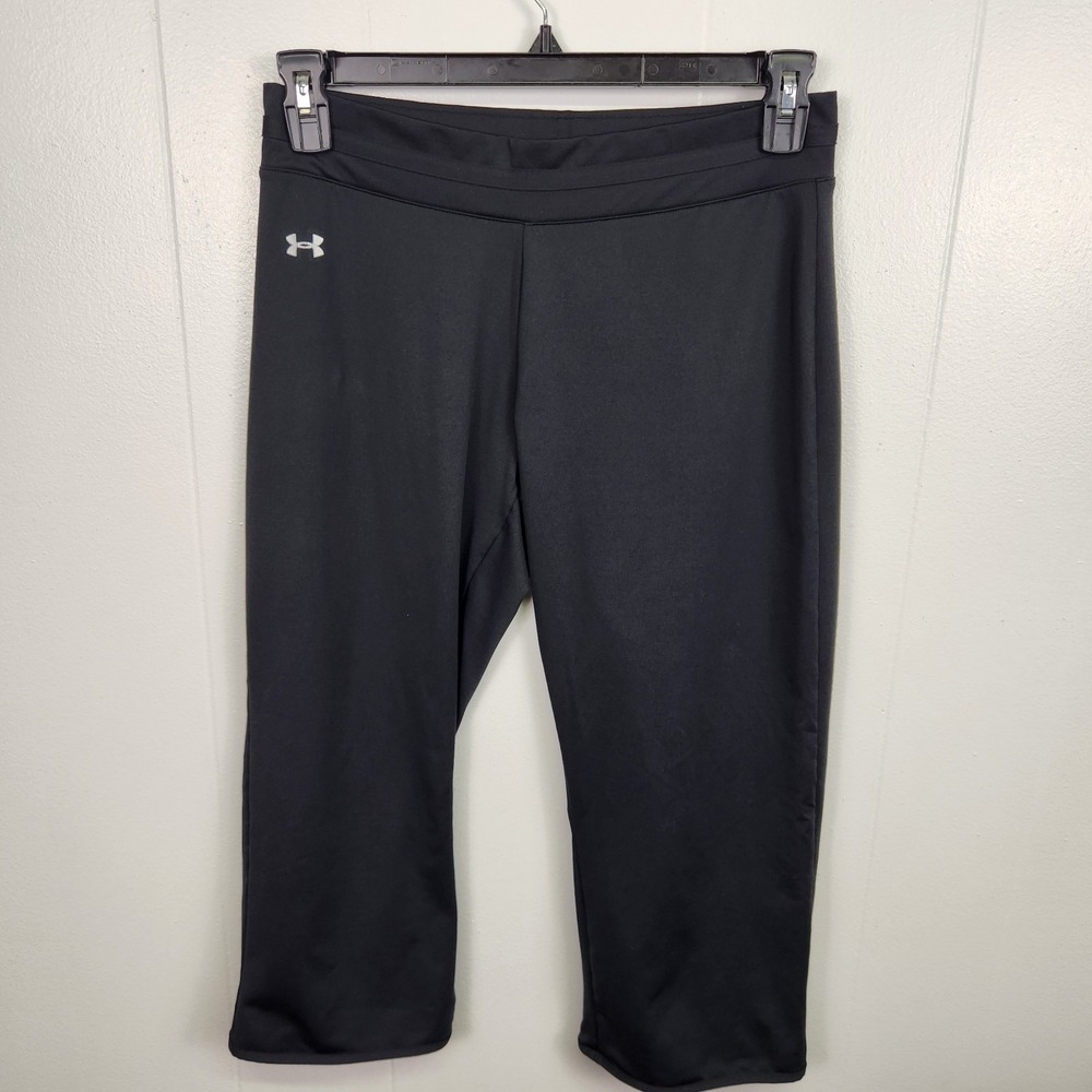 Under Armour AllSeasonGear Black Capri Pants Women's Medium Stretch‎ Active